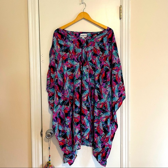 Multi-color Tropical Swim Coverup - Picture 1 of 5